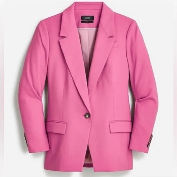 J. Crew Willa Blazer Italian City Wool Blend Blazer Jacket Pink Size 10T